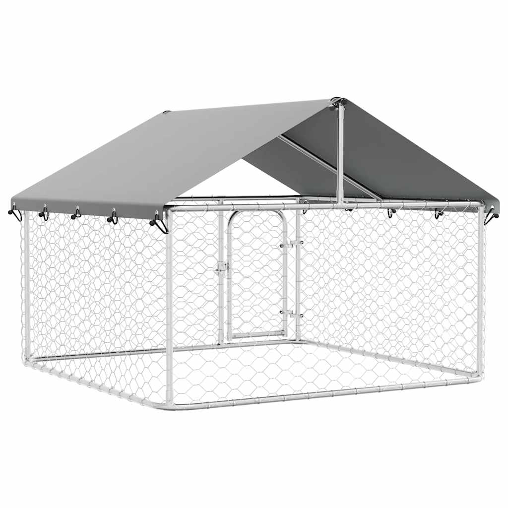 Canil de exterior com telhado 200x200x150 cm vidaXL - 8
