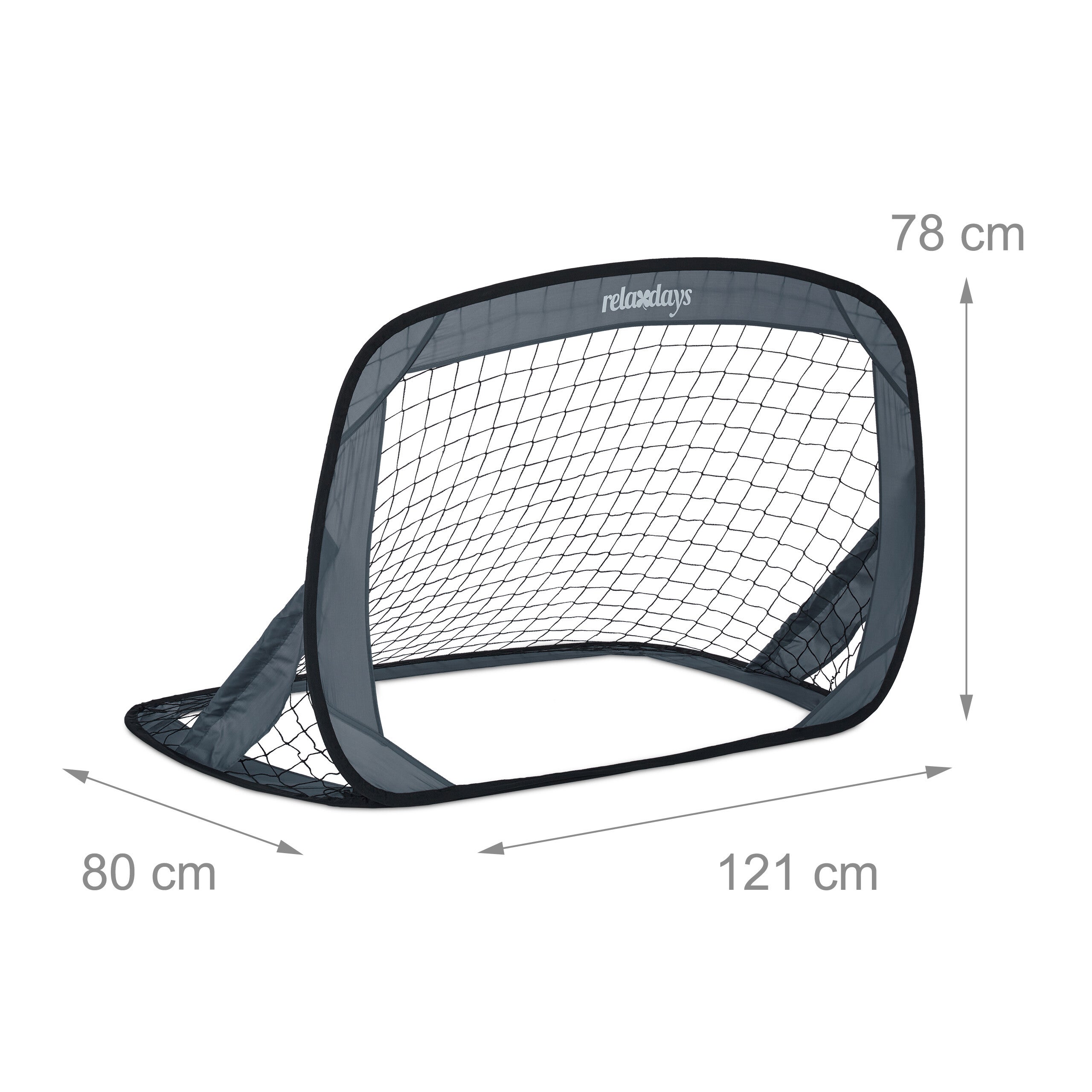 But de foot pop up en lot de 2, cage pliable pour le jardin, avec sac de transport, HxLxP: 78x121x80 cm, gris, Relaxdays - 4