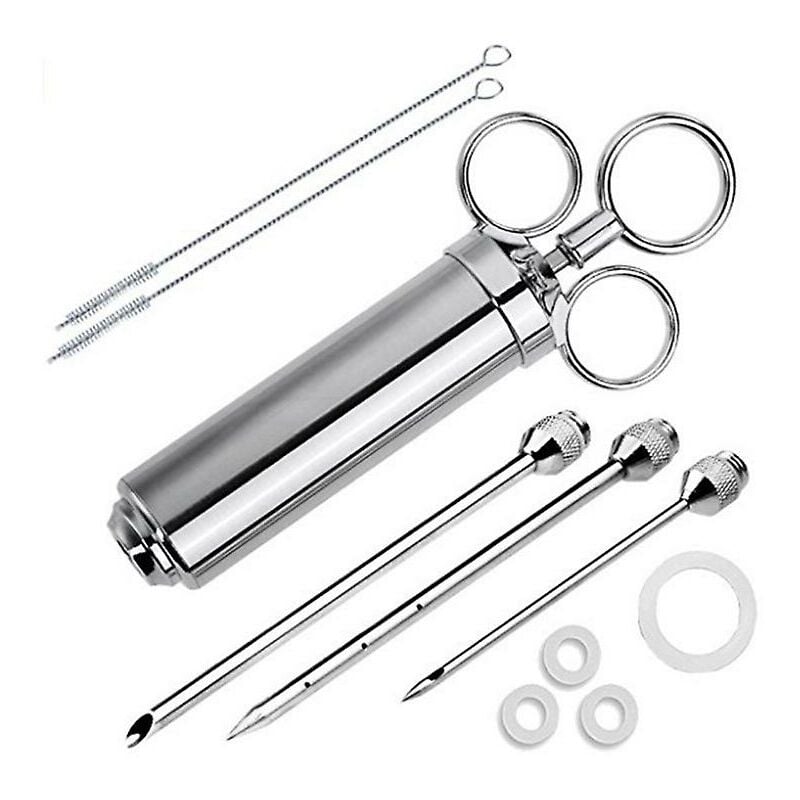 Strzykawka do marynat – Injektor do marynat z akcesoriami – Strzykawka do mięsa – Strzykawka do marynat – Pędzel do marynat – Akcesoria do strzykawki