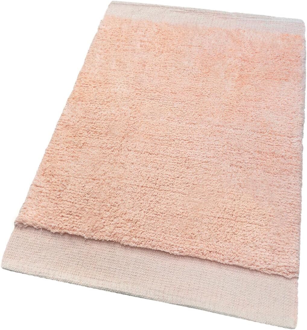 Alfombra de baño 60x120 cm para ducha pie de cama algodón puro moderna suave antideslizante absorbente rosa