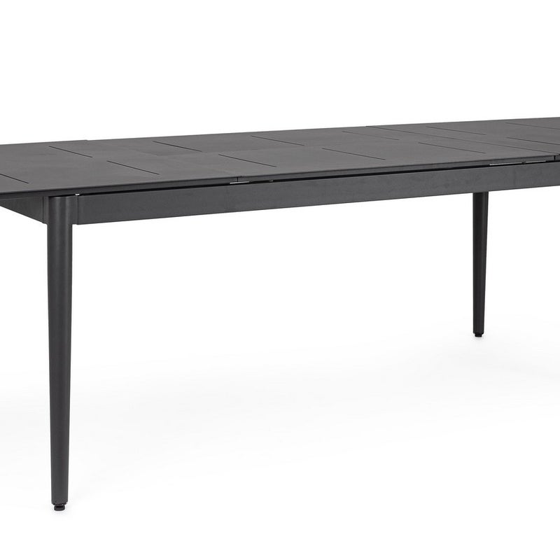 Rozkładany stół aluminiowy z automatycznym wysuwaniem, 200x300, kolor antracytowy, do użytku wewnątrz i na zewnątrz