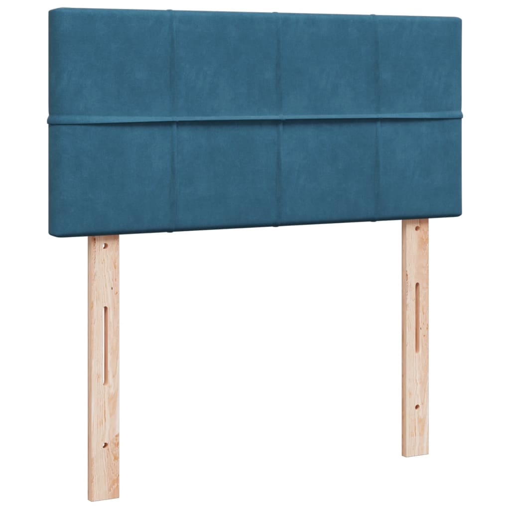 Sommier à lattes de lit avec matelas bleu 100x200 cm — COMFORTXL - 9