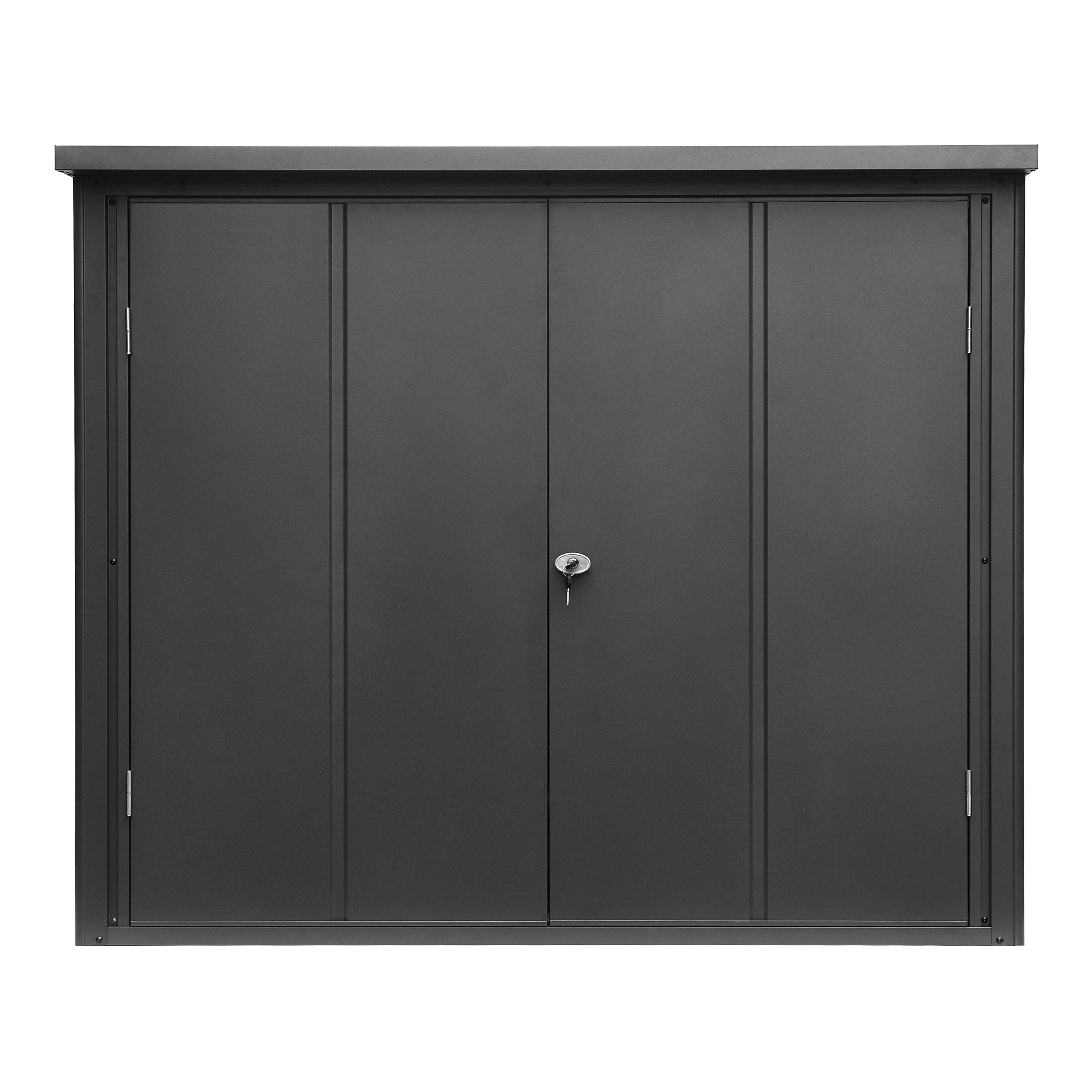 GFP Primeyard Armoire de jardin en métal 156x84x131 cm Abris de jardin anthracite, plancher inclus - 3