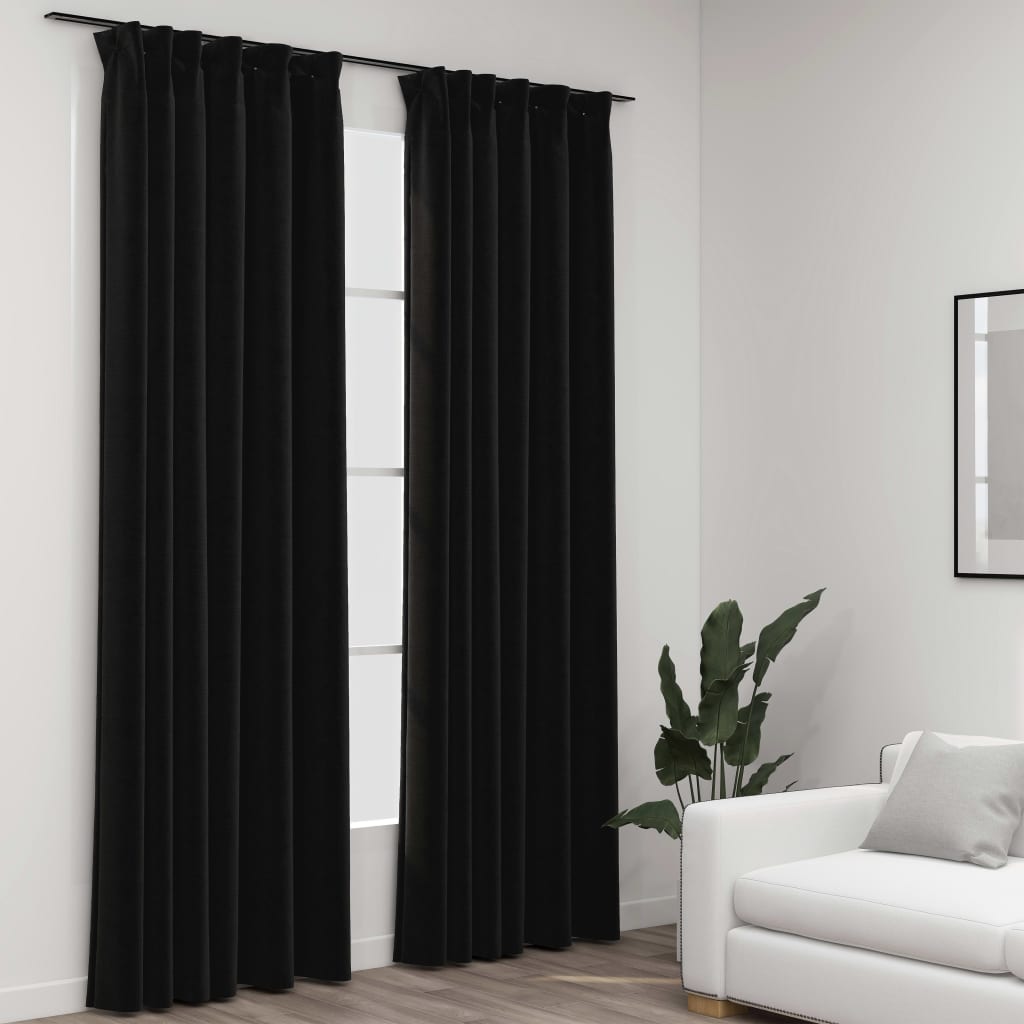 Tenda Effetto Lino Douceur D'interno – Coppia Destra Passante, Grigio, 240x70 Cm