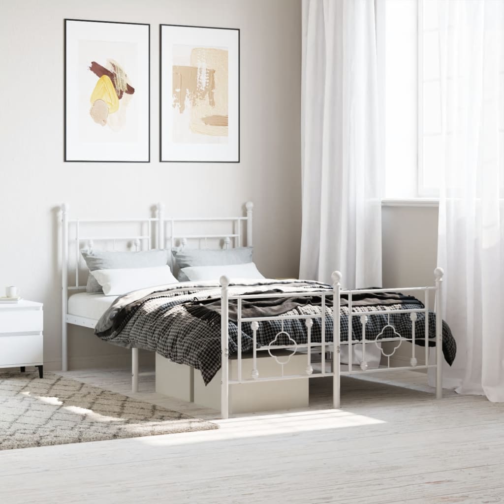 Gymax Cadre de Lit Jumeau Base de Lit Plateforme en Métal