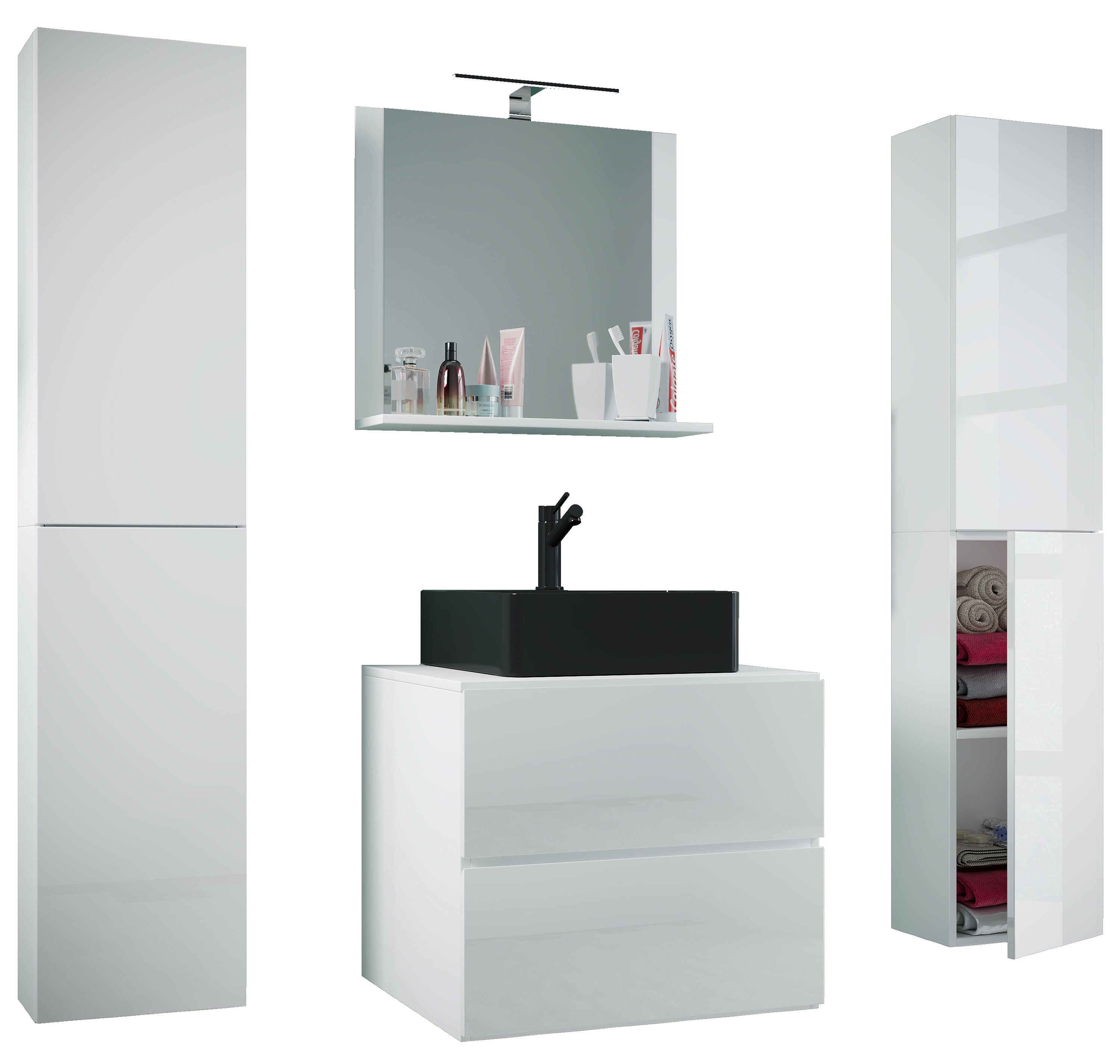 umywalka do mebli łazienkowych Lendas Biały W. 150 x S. 127 x G. 52 cm