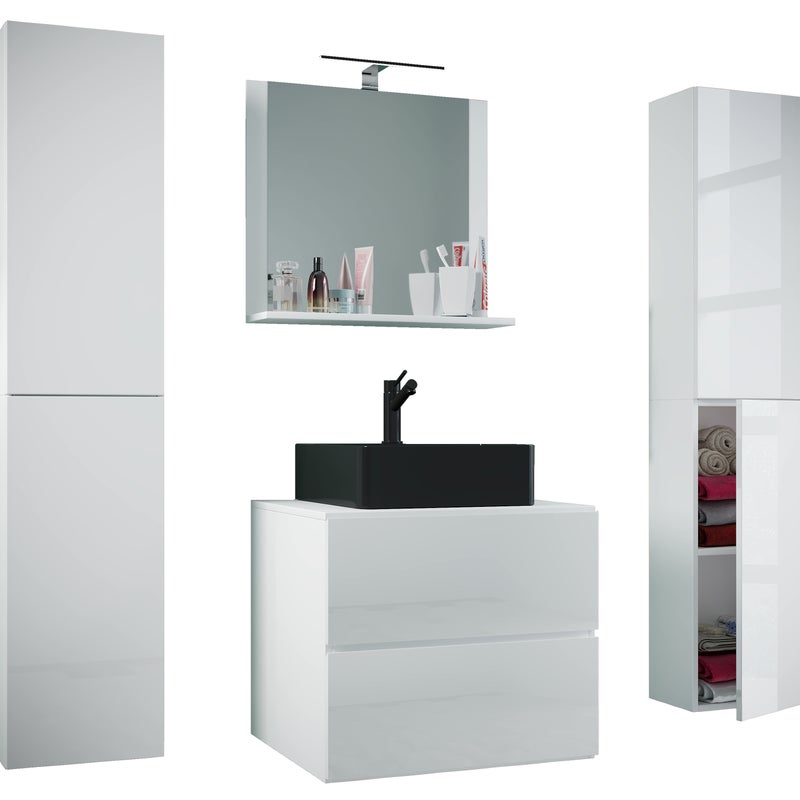 umywalka do mebli łazienkowych Lendas Biały W. 150 x S. 127 x G. 52 cm