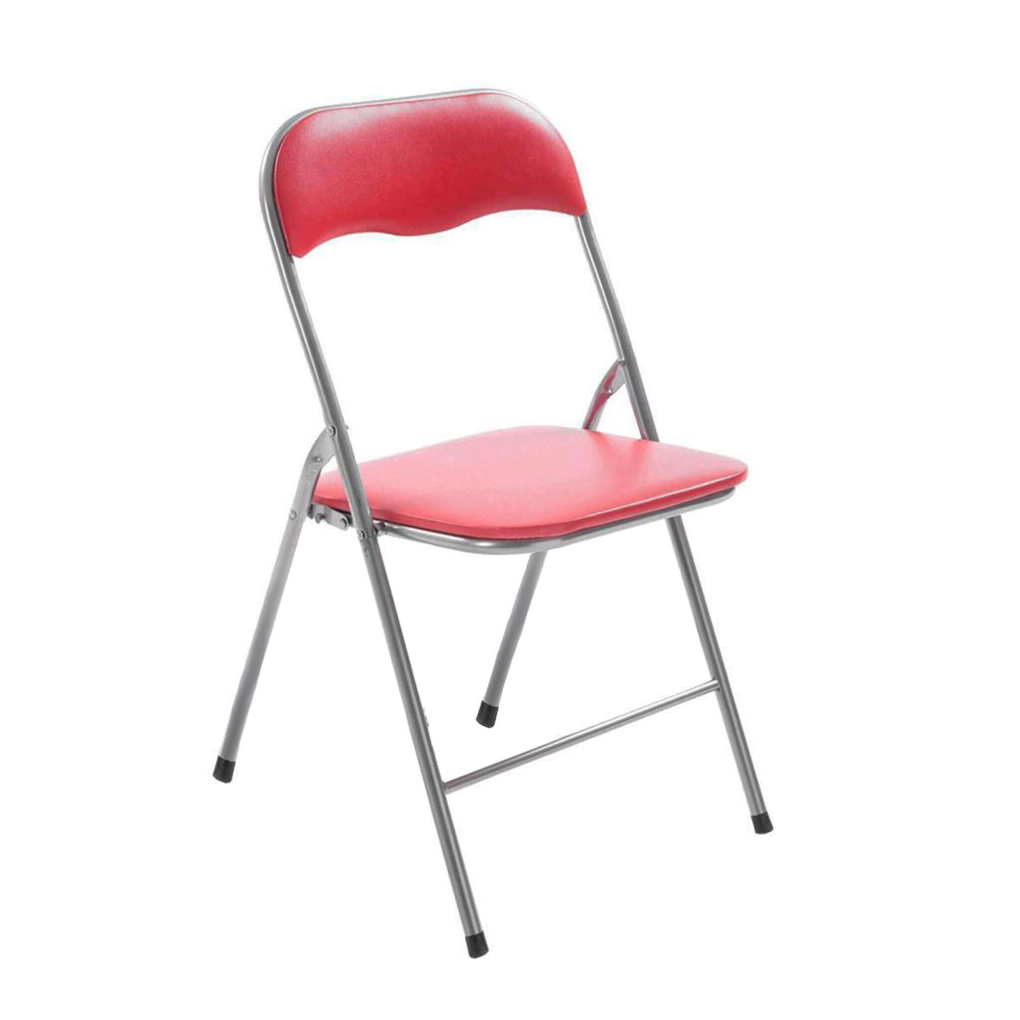 Chair Sedia Rossa Cucina Sedia Pieghevole Slim Rossa Opaca