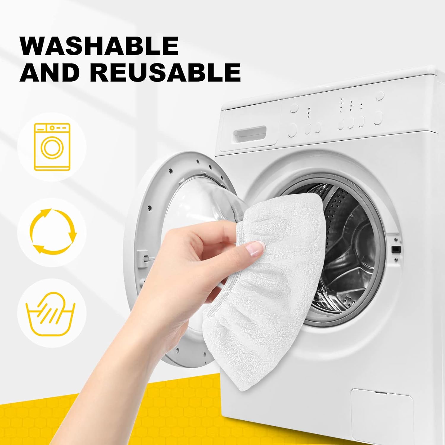 8 Bonnettes Microfibre pour Nettoyeur Vapeur Kärcher, Accessoires pour SC1 à SC5, Parfait pour le Nettoyage Domestique - 3