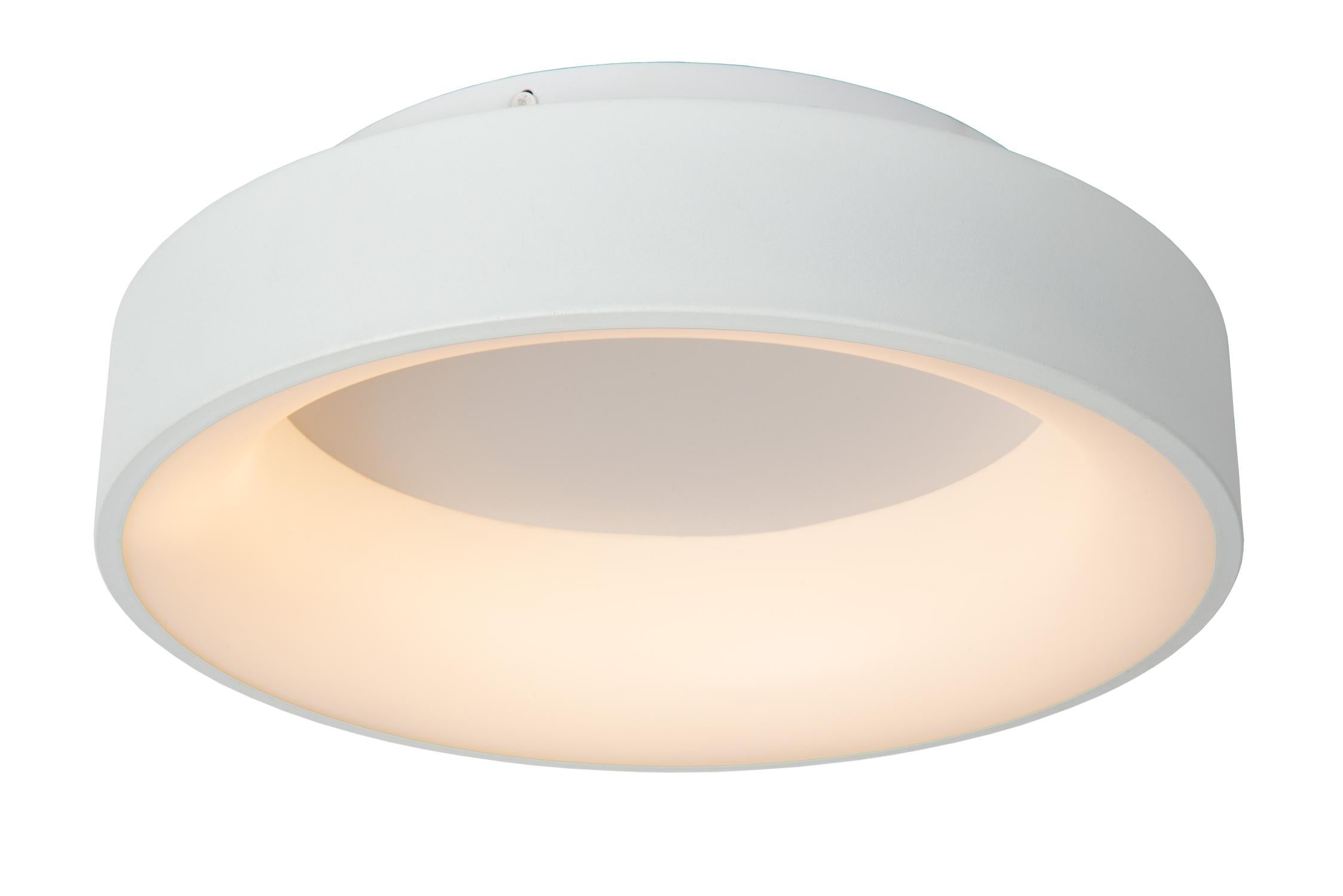 Plafon okrągły MIRAGE LED 22W Ciepła biel 1050lm biały wym:11,5x38x38cm IP20 Lucide
