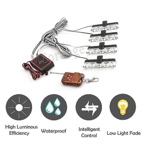 4x4 Led Fso Police Light Flashing Led Ambulance 12v Wireless Remote ...