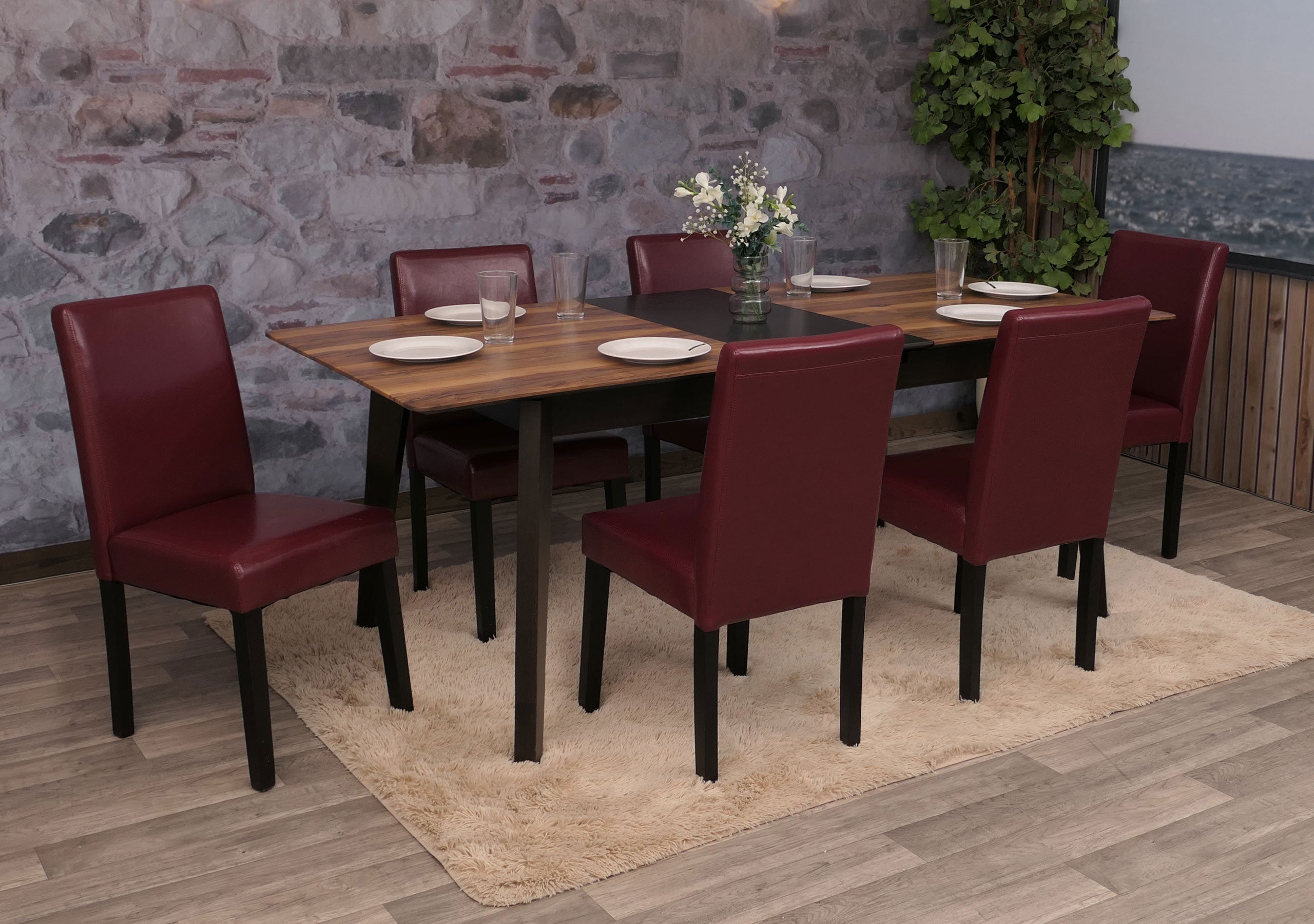 Sedie Imbottite Sedia Ecopelle Rossa Sedie Da Cucina Set Sedie Da