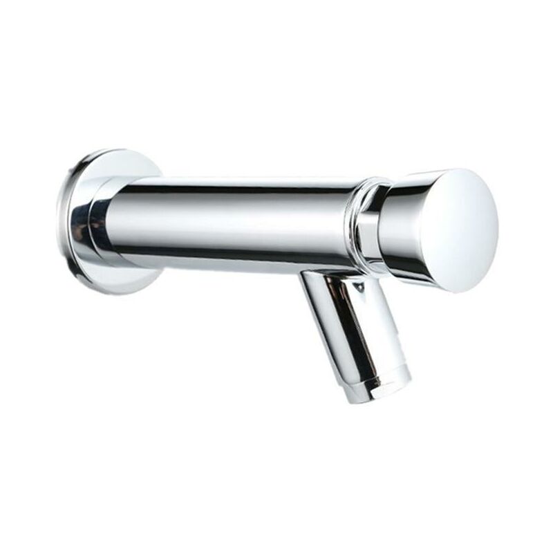 Nowoczesna, samozamykająca się umywalka mosiężna do łazienki, wykończenie chromowane.