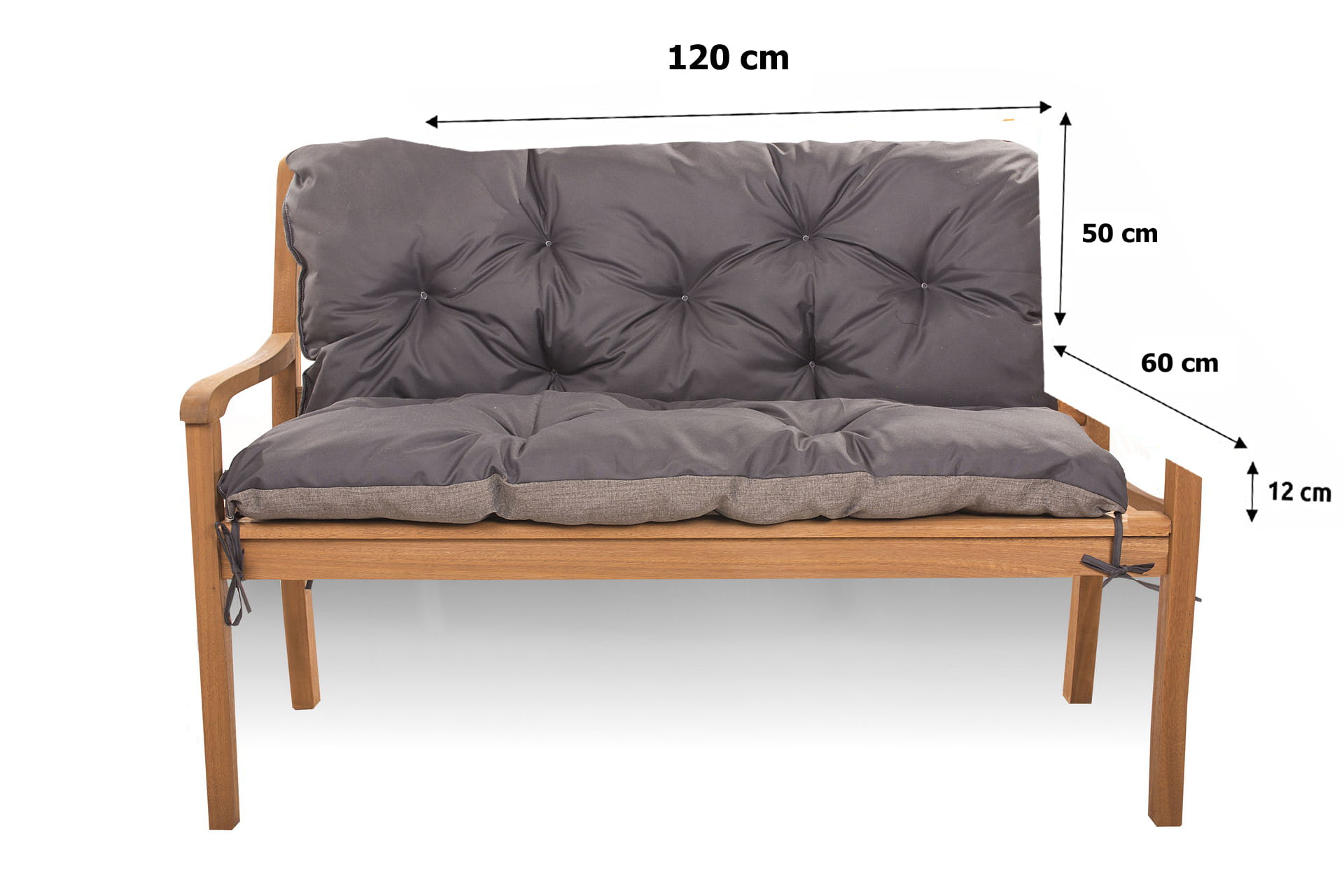 Cuscini per pallet 120x50 Seduta e Schienale 120x50cm Verde / Cuscino per pallet da interno/esterno - 4