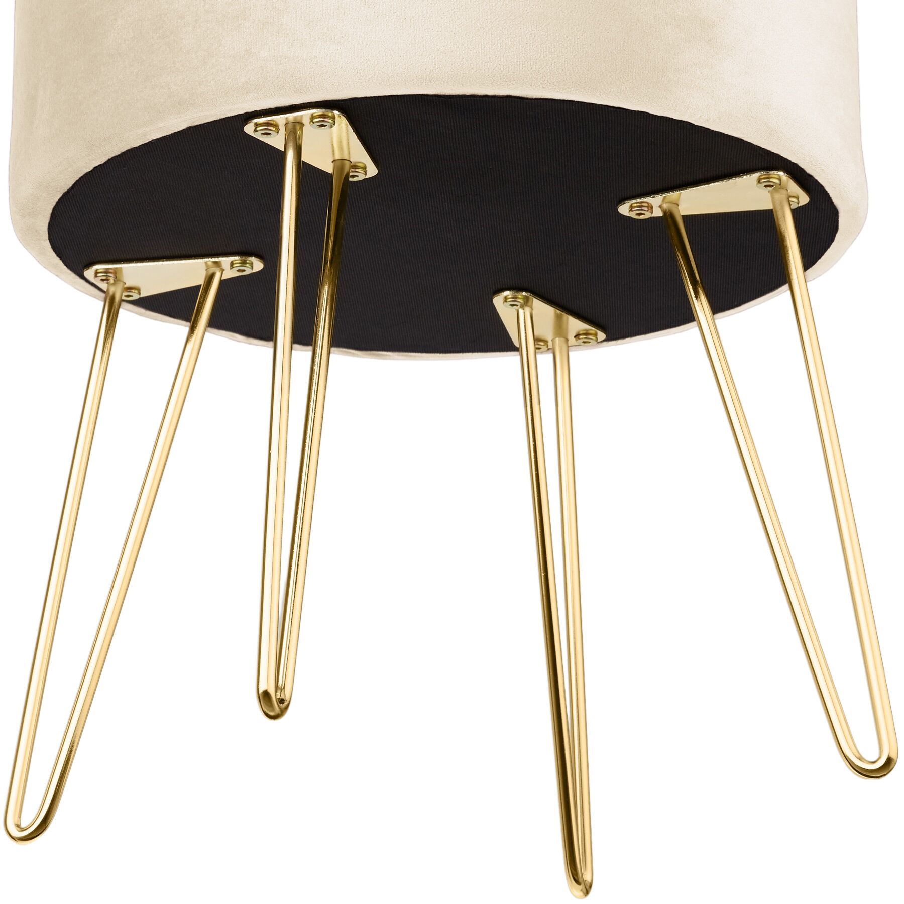 Tabouret avec espace de rangement en bois MDF aspect velours TECTAKE - 6