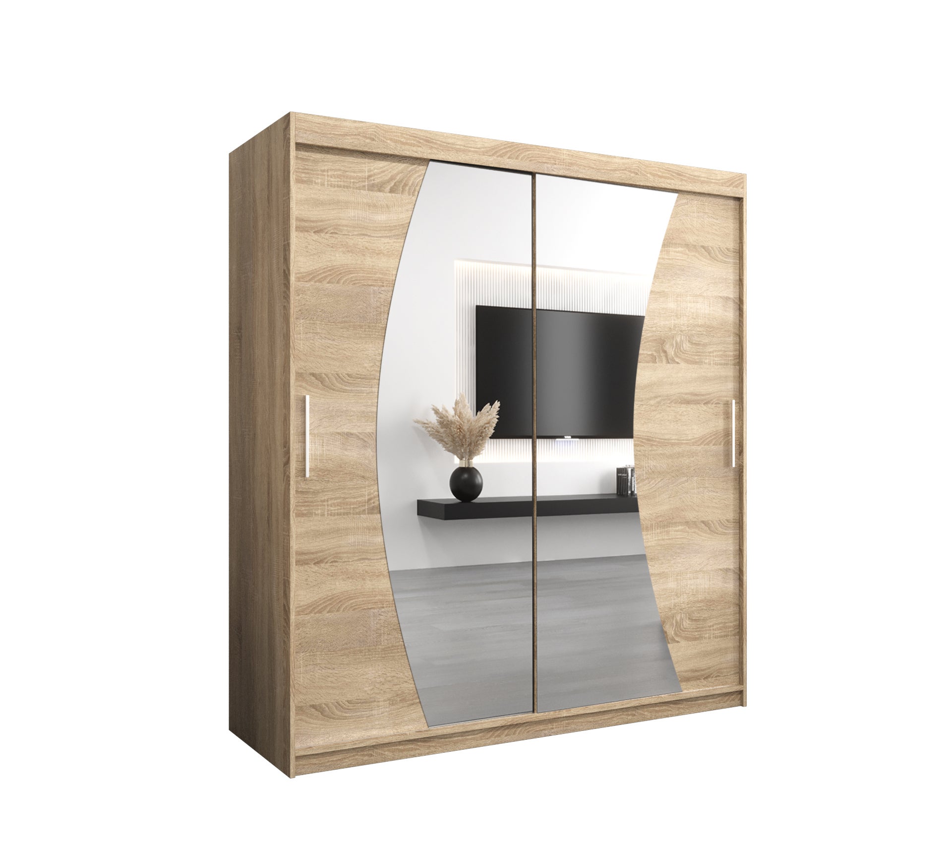 Szafa przesuwna garderoba WAVE 180 x 62 x 200 cm Sonoma - Abiks Meble