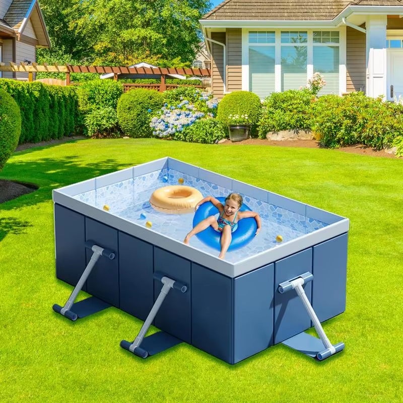 Piscine gonflable pliable à coque rigide, jouet aquatique portable pour l'été, convient aux enfants et aux adultes, 180 x 145 x 50 cm - 3