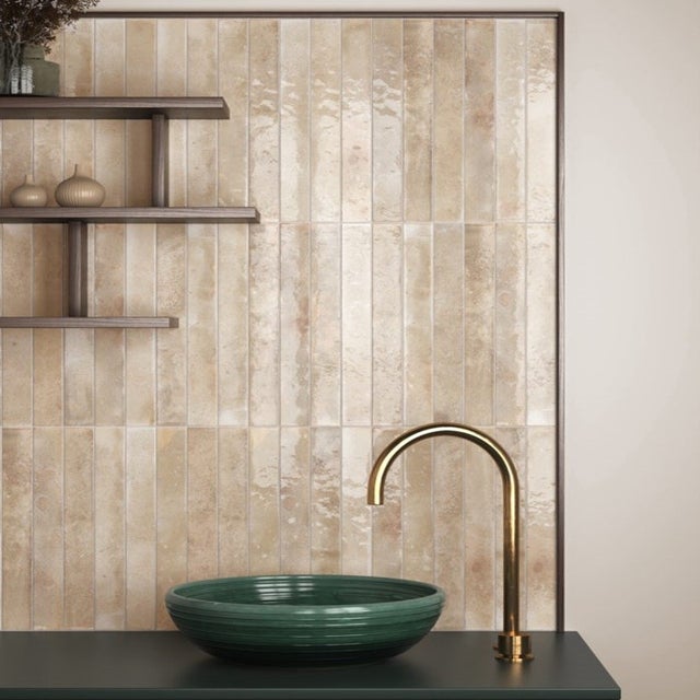 Carrelage Effet Zellige 5x40 Cm Bali Almond