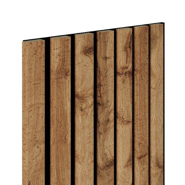 Lamele ścienne 7L Marbet Design WOODLINE 270x30 cm Dąb Wotan na czarnym filcu 1 szt.