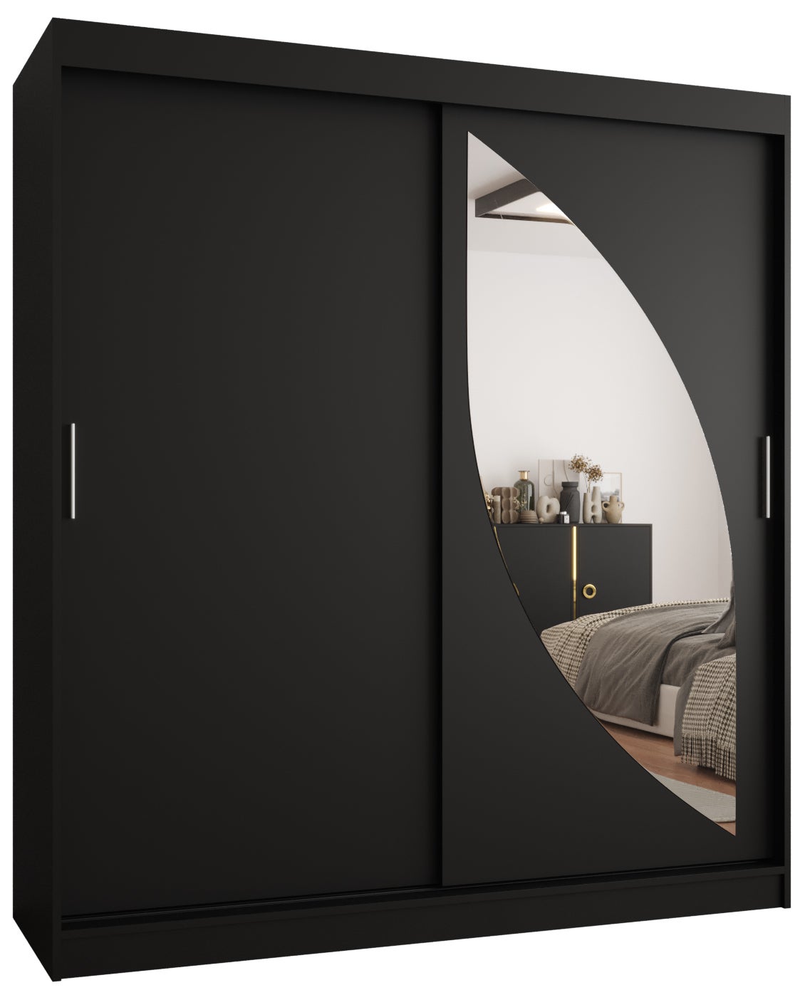 Szafa przesuwna garderoba MILO 180 x 62 x 200 cm Czarny