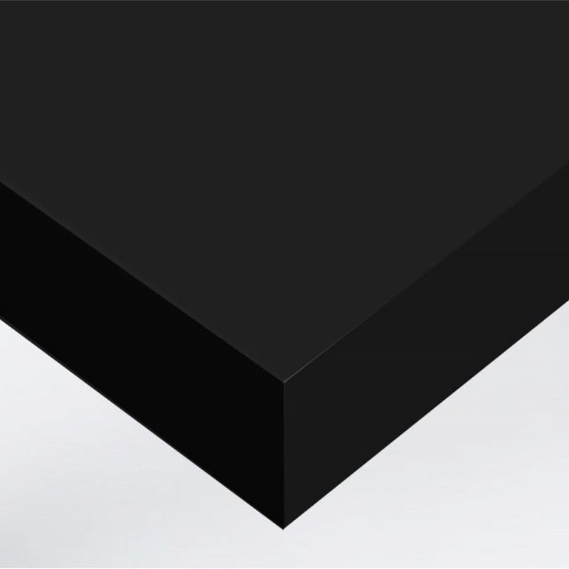 Tôle Décorative Lisse En Aluminium Laqué Noir Brillant, D... | Bilcocq