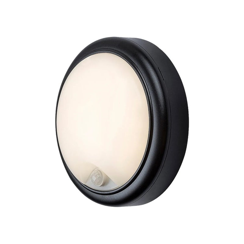 Kinkiet zewnętrzny z czujnikiem Hitura LED 15W Neutralna biel 1350lm czarny wym:18x18x7cm IP54 Rabalux