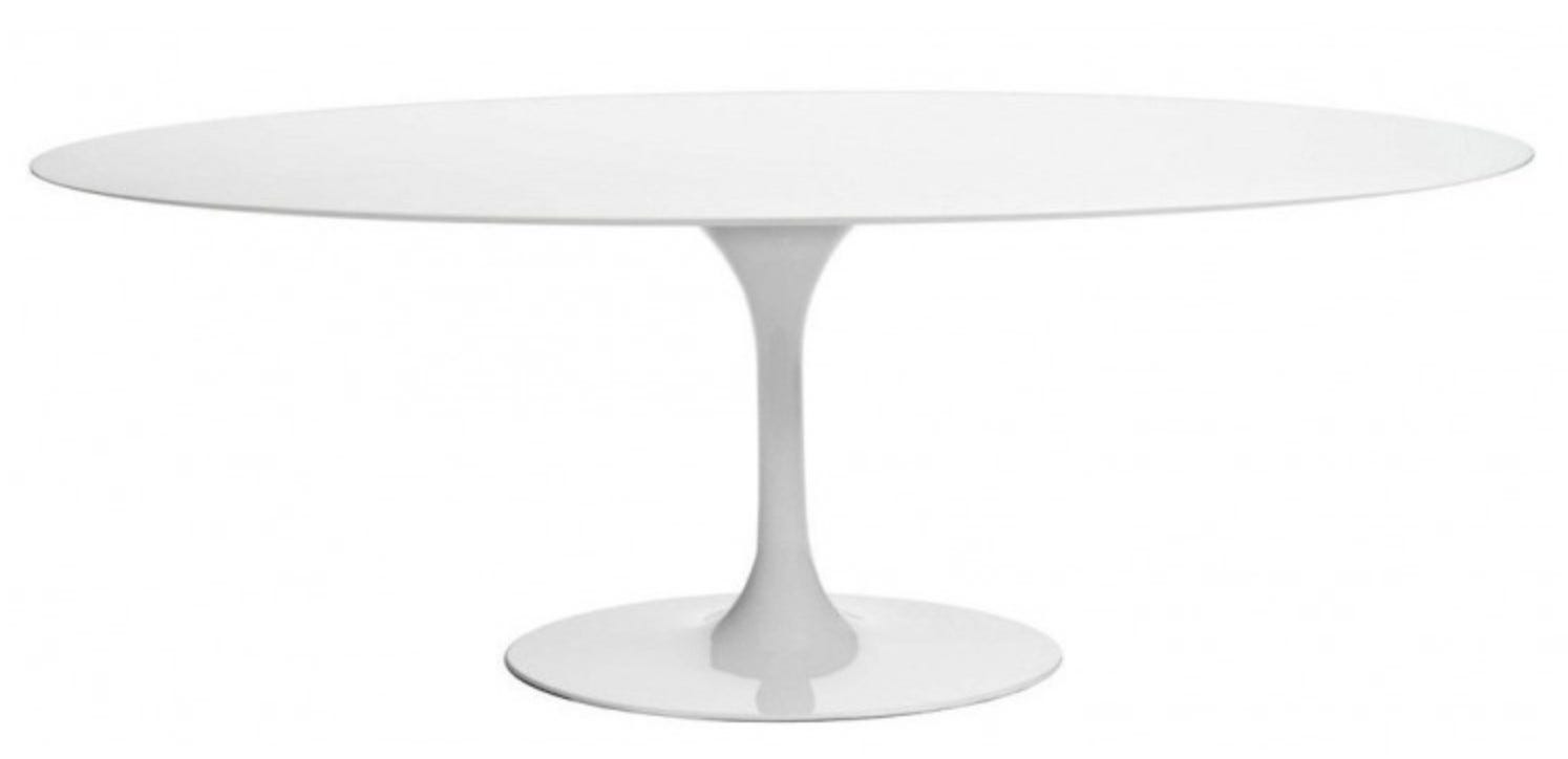 Table à manger SALVA - 6 personnes - MDF laqué - Blanc et anthracite Table à manger SALVA - 6 personnes - MDF laqué - Blanc et anthracite