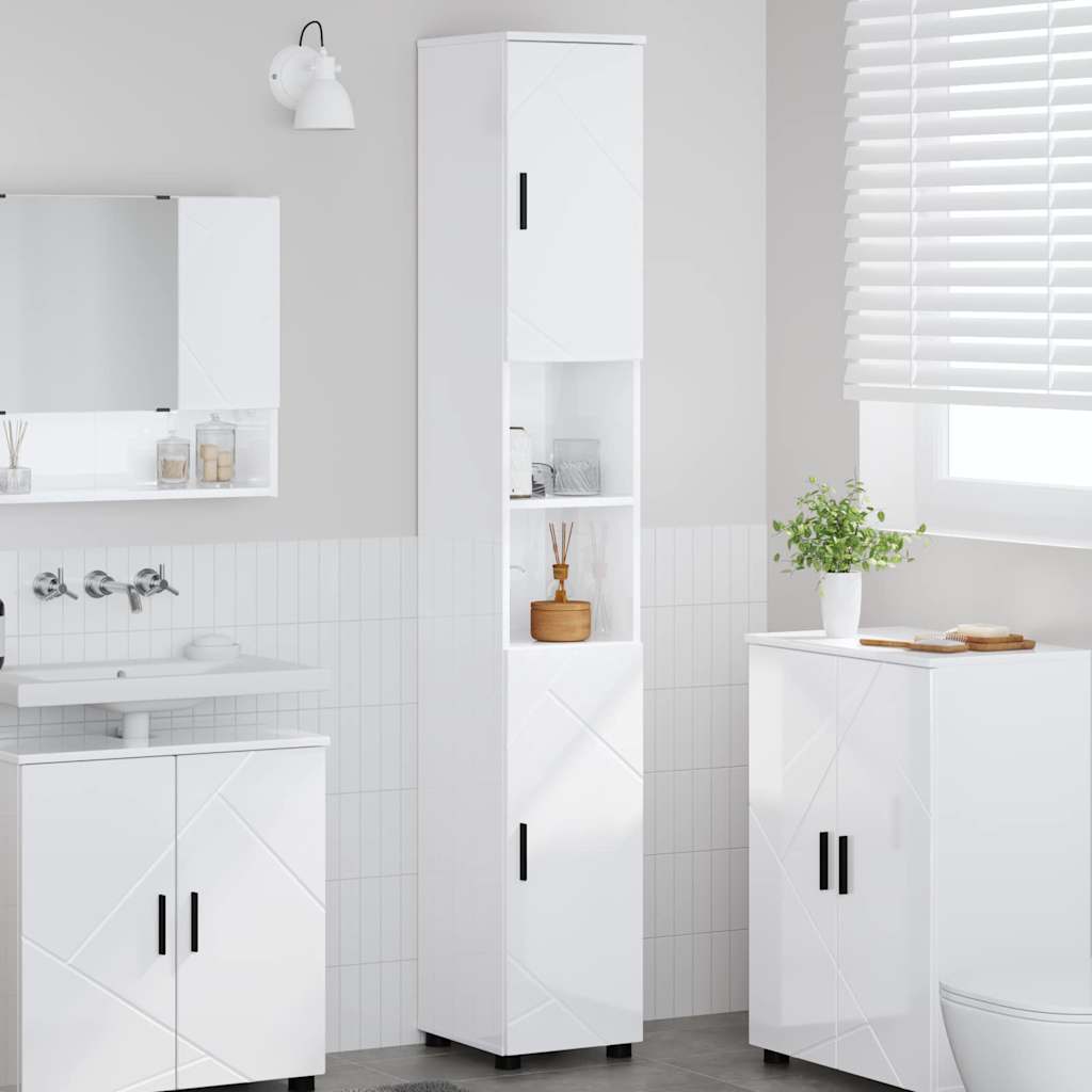 Vidaxl Mueble De Baño Alto Brillante 30 X 35 X 192 Cm , Leroy Merlin