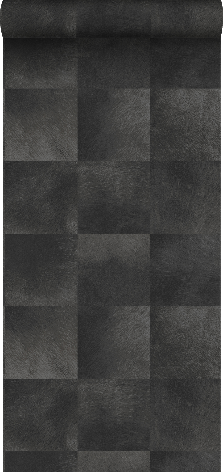 Papel pintado diseño de piel de animal gris carbón - 53 cm x 10.05 m - origin wallcoverings