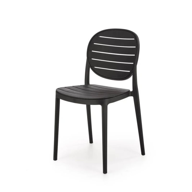 Krzesło K529 czarne z tworzywa PVC