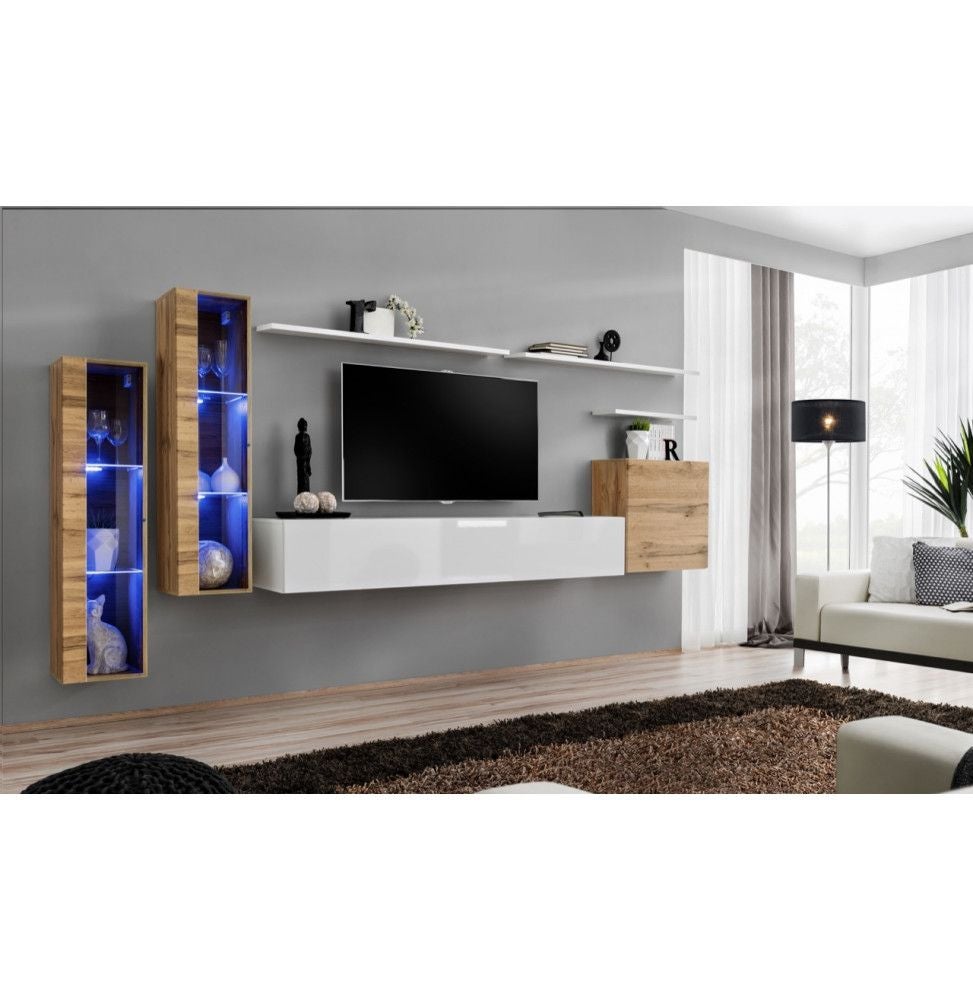 Ensemble Mural Switch Xi Vitrines Led Banc Tv Vitrine