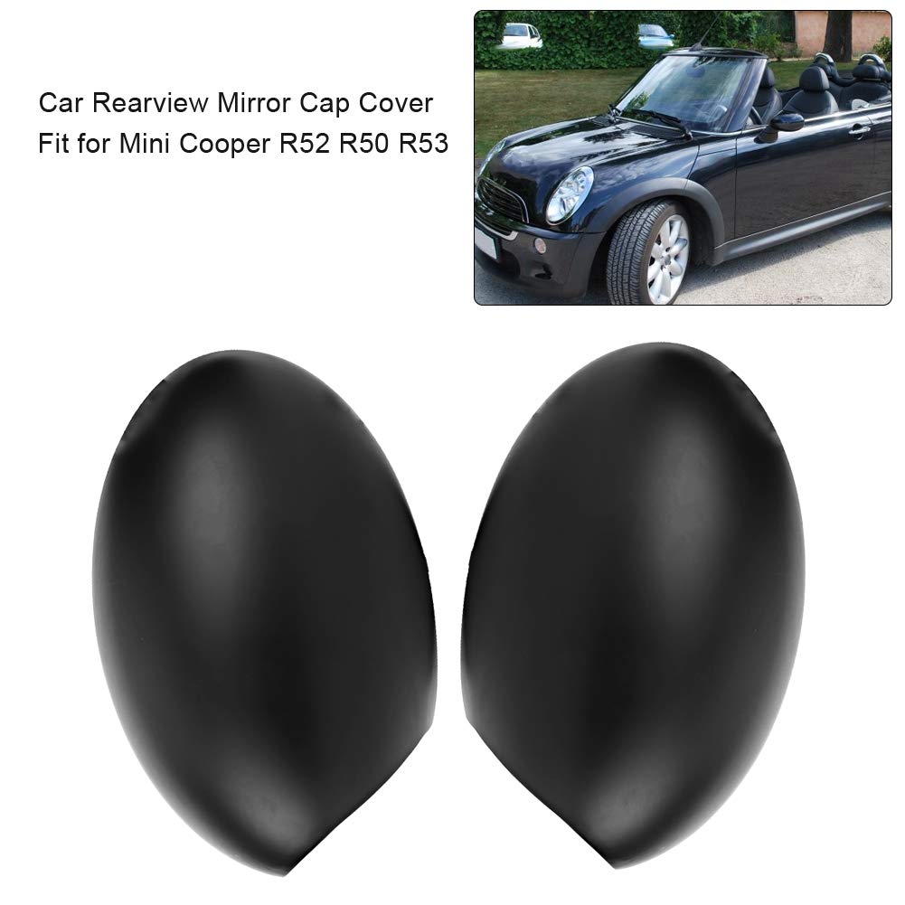 Un paio di copri specchietti retrovisori per auto adatti per Mini R52 R50 R53 489120050 (nero) - 9