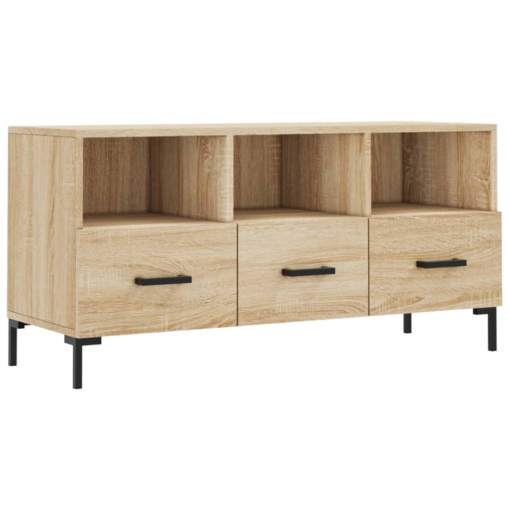 Meuble TV chêne sonoma 102x36x50 cm bois d'ingénierie vidaXL - 2