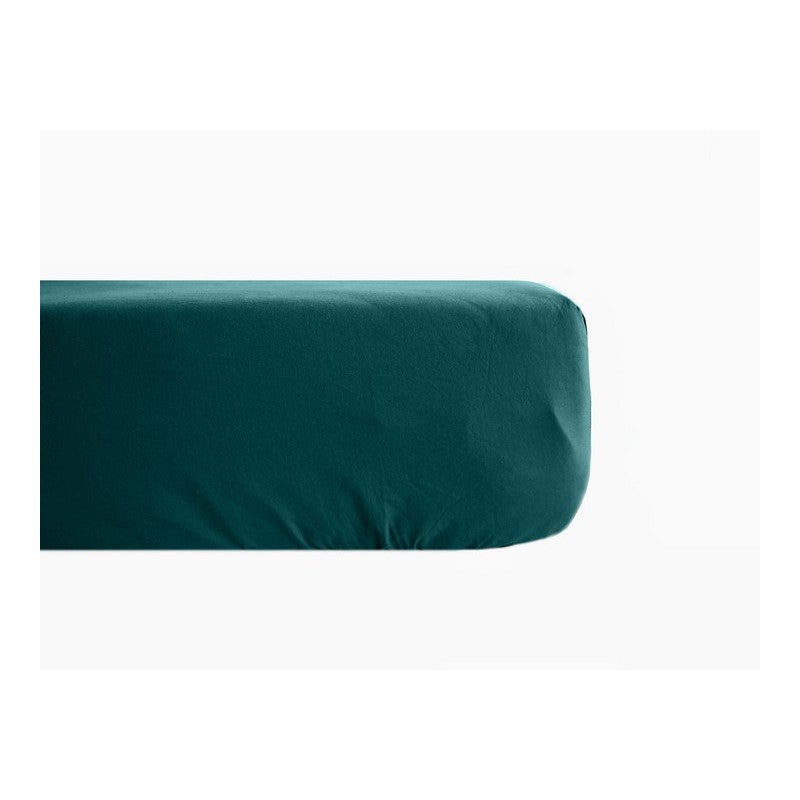 Drap Housse 160x200 Cm 100% Percale De Coton - 80 Fils/cm², Beige, Hauteur 30 Cm