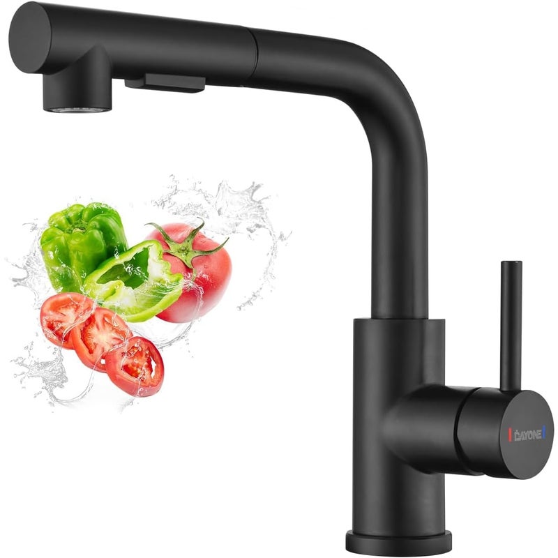 Bateria kuchenna z wyciąganą wylewką, stal nierdzewna SUS304, 2 funkcje spryskiwania, mieszacz do zlewu, obrotowa o 360°