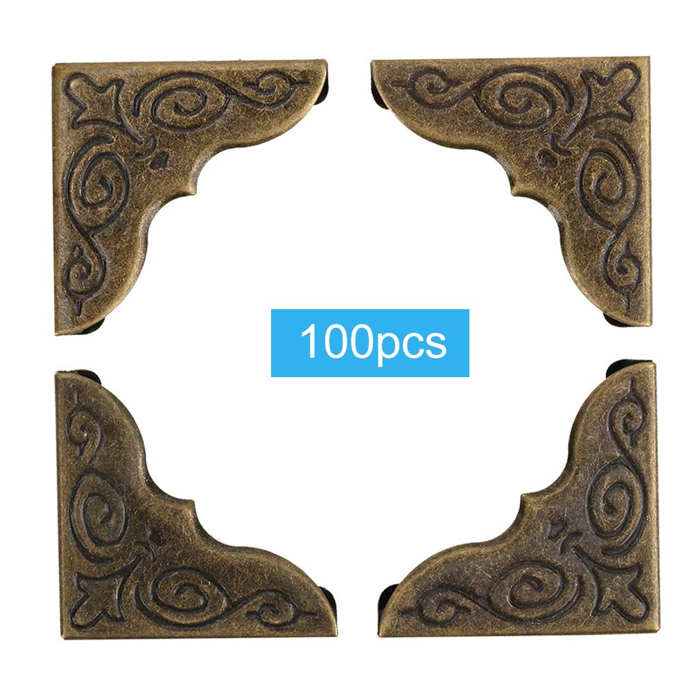 Coin de Protection d'angle - 16 pcs Coin Métal Protecteur de Coin Bronze Style Alliage Meubles