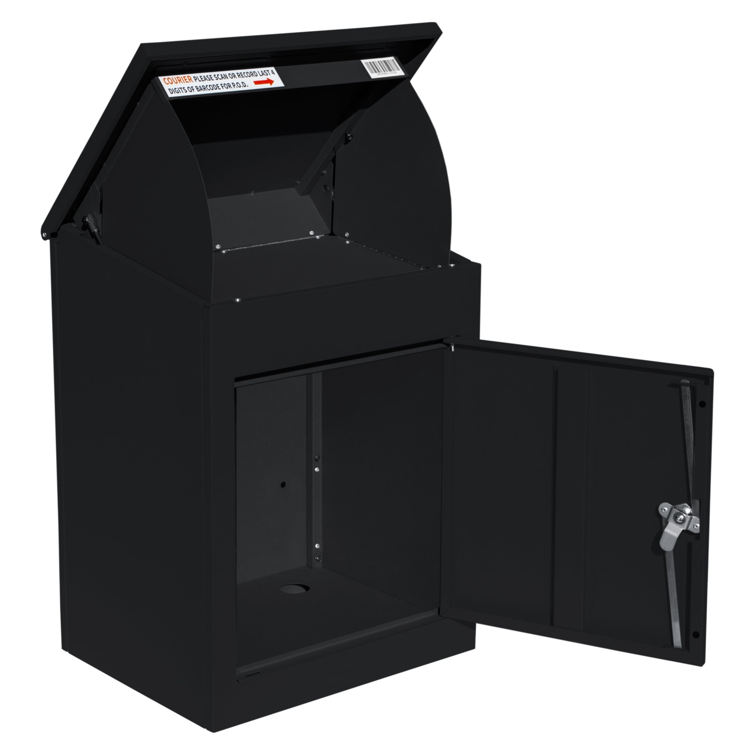 Boîte à Colis & Lettres Anti-Vol Murale en Acier Noir Murale Colissimo Grande Boîte jusqu'à 35 x 19 x 15 cm - 100 % - 4