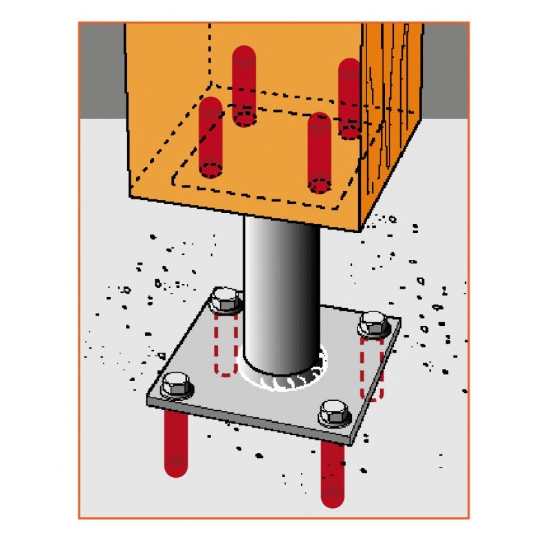 Kit complet pied de poteau pour auvent pergola véranda (Ht : 100) - 3