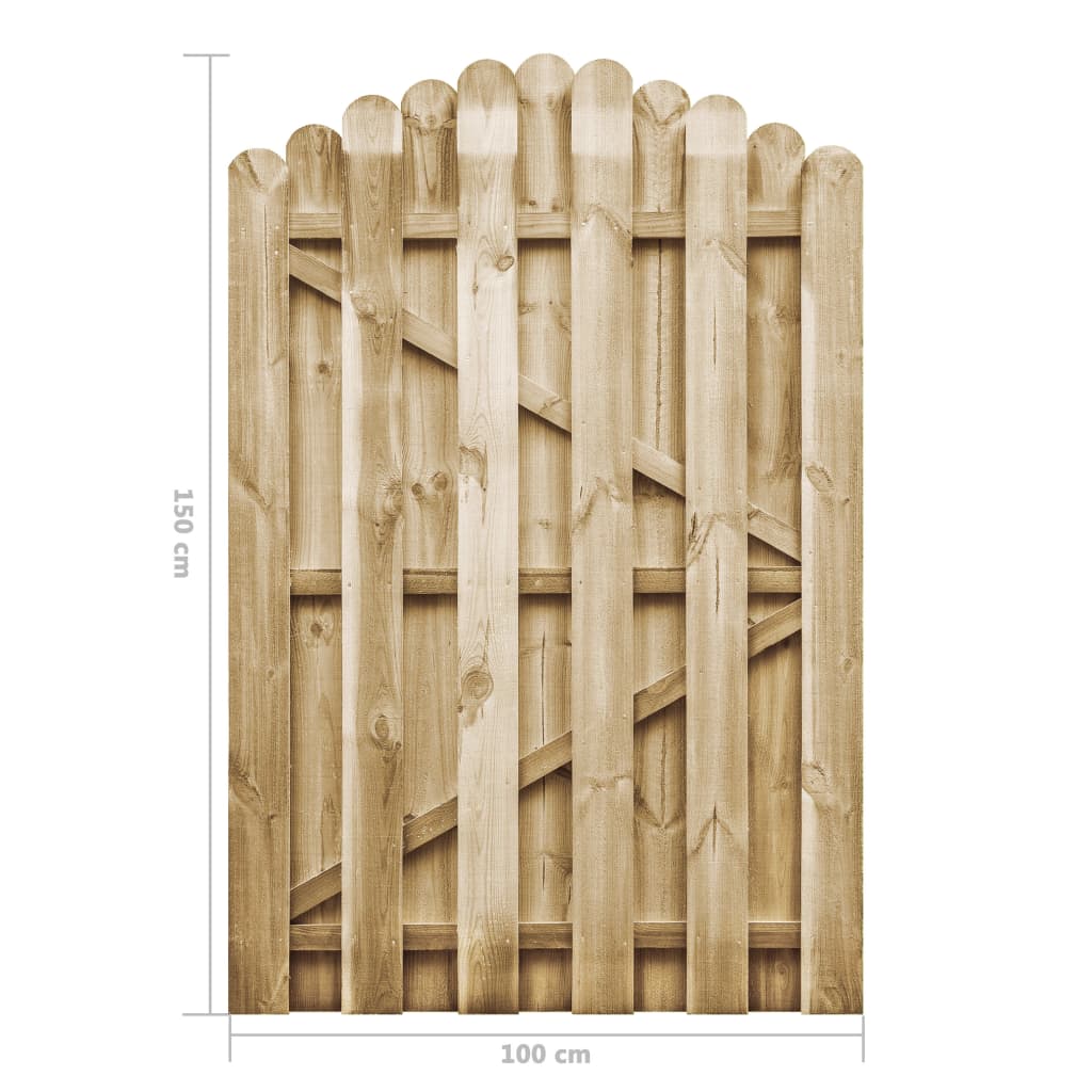 Portail de jardin Bois de pin imprégné 100x150 - 5