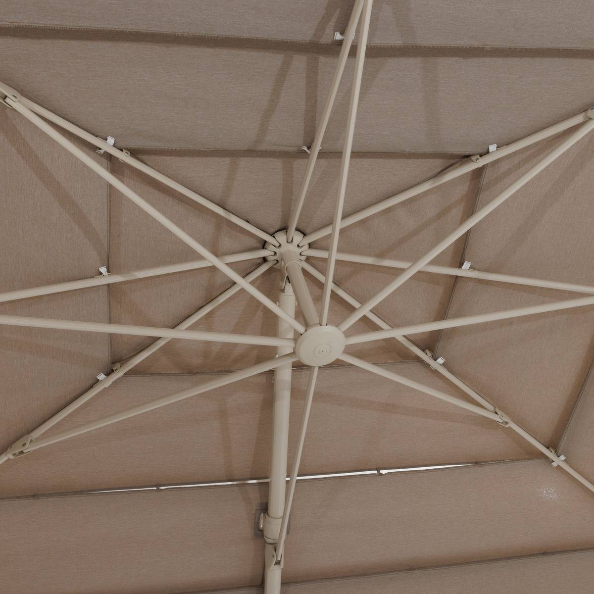 Parasol déporté rectangulaire multi-toile 