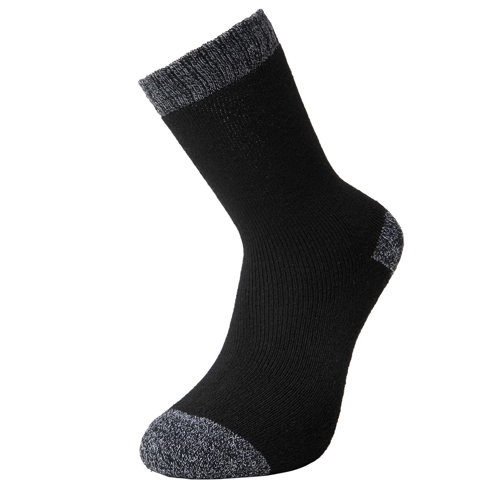 BILLY - LOT DE 5 PAIRES DE CHAUSSETTES - 9683 Gris chiné , Noir FR 39,42 - UK 6,8 - 2