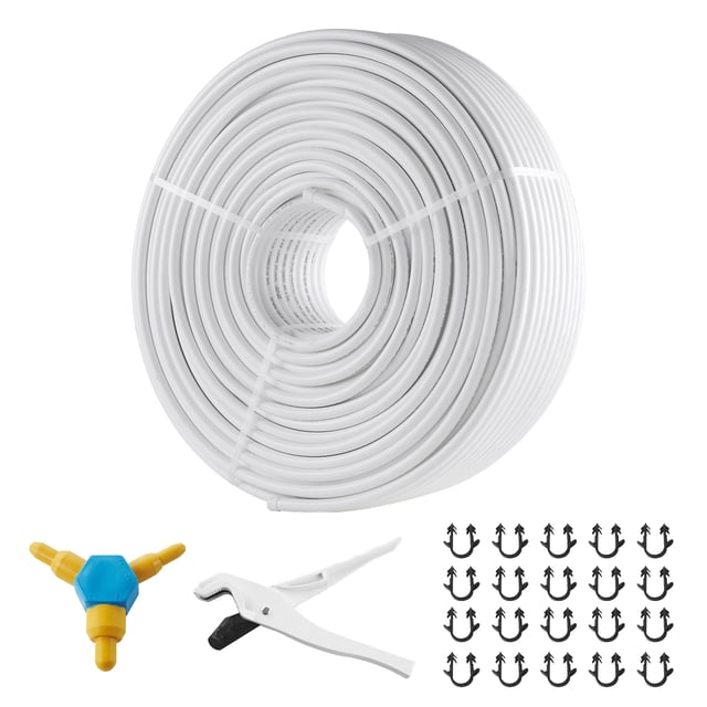 Tubo PEX-AL-PEX,SucceBuy Tubo composito in alluminio-plastica da 656 piedi Diametro 5/8'',Tubo PEX per pavimento radiante con barriera all'ossigeno