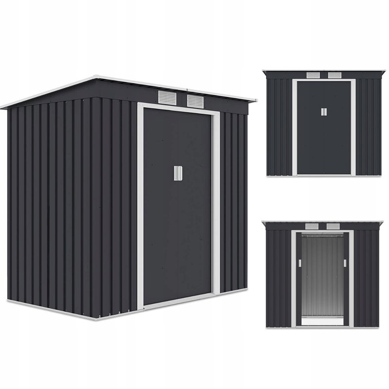 Domek Ogrodowy Narzędziowy Metalowy OREGON 201x121cm Mały Schowek 1 szt