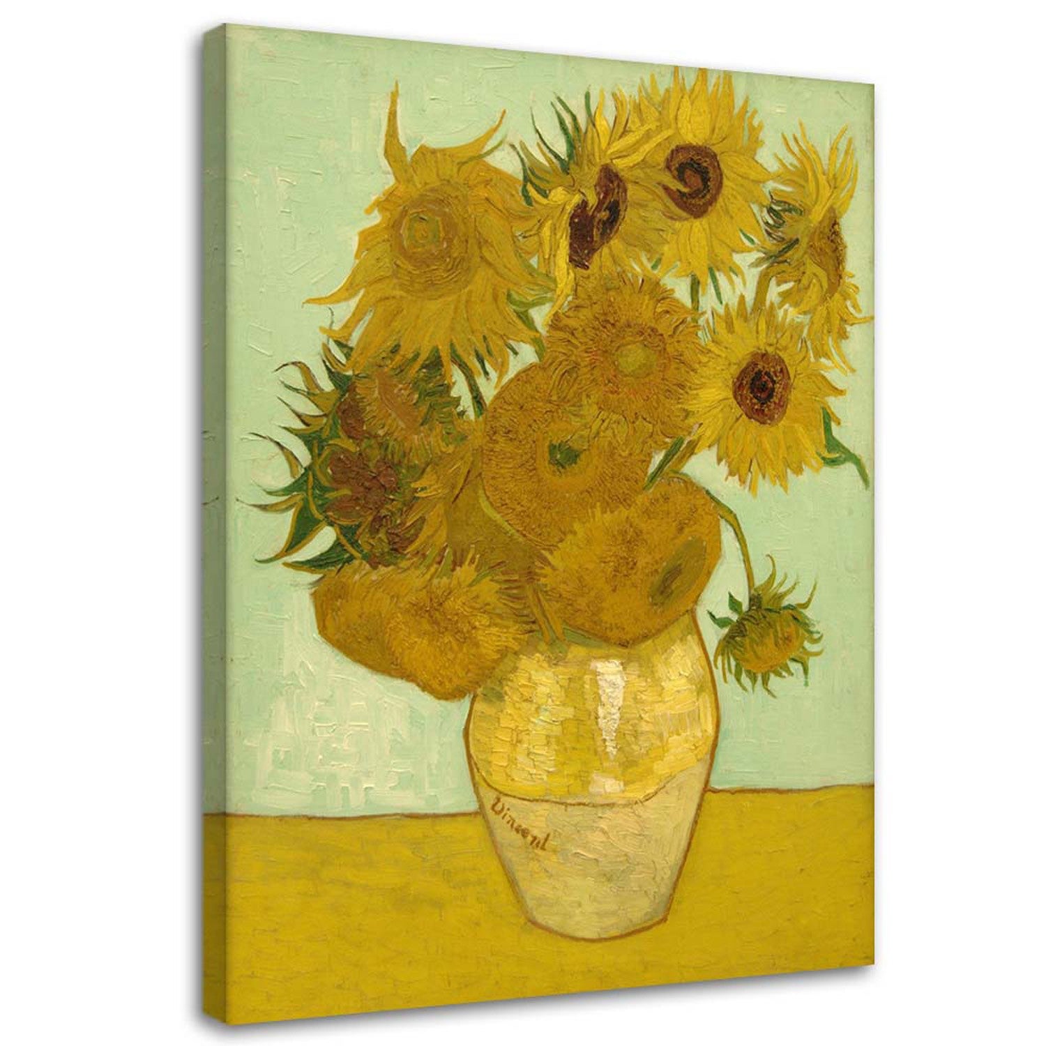 Obraz na płótnie, Słoneczniki - V. van Gogh reprodukcja 60x90