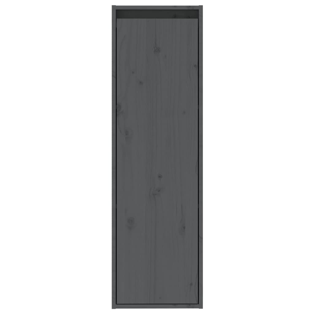 Maison Exclusive - Armarios de pared 2 uds madera maciza pino gris 30x30x100 cm - 4