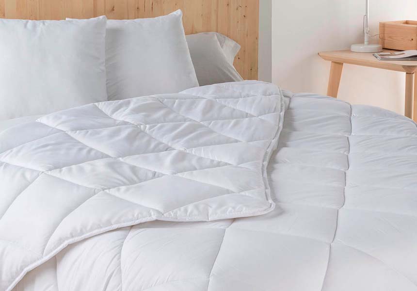 Edredón - relleno nórdico 220x220 - 350gr/m² - para cama de 135-transpirable, ultra suave, lavable, termorregulable, antiácaros