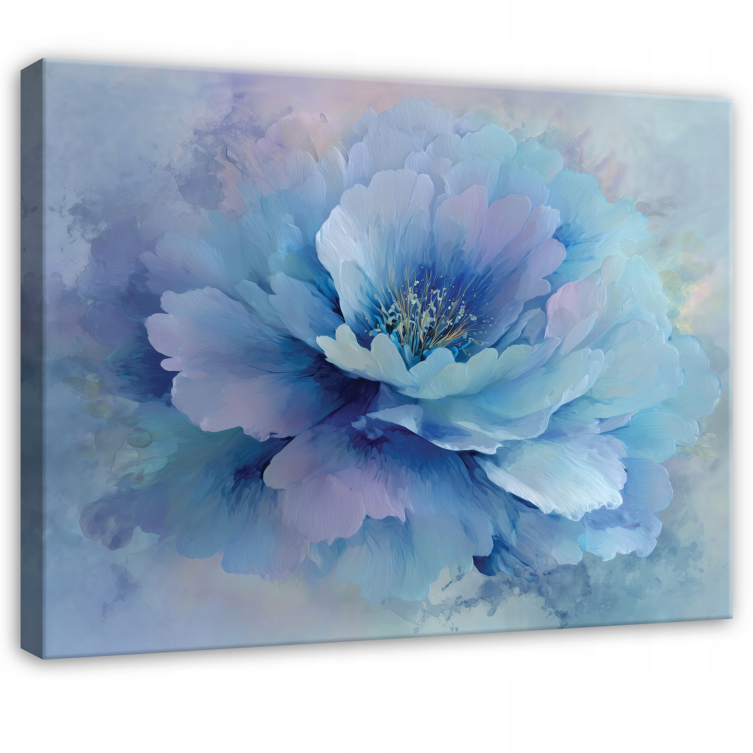Tablou Canvas flori albastru abstract Tablou decorativ Living Bucatarie Tablouri de perete 60x40 cm