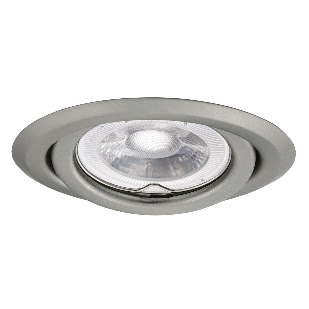 Oprawa sufitowa wpuszczana oczko Argus Ii chrom matowy 1xGX5.3 / GU10x10W okrągła ruchoma IP20 wym: 2,4 x 9,7 x 9,7 cm metal Kanlux