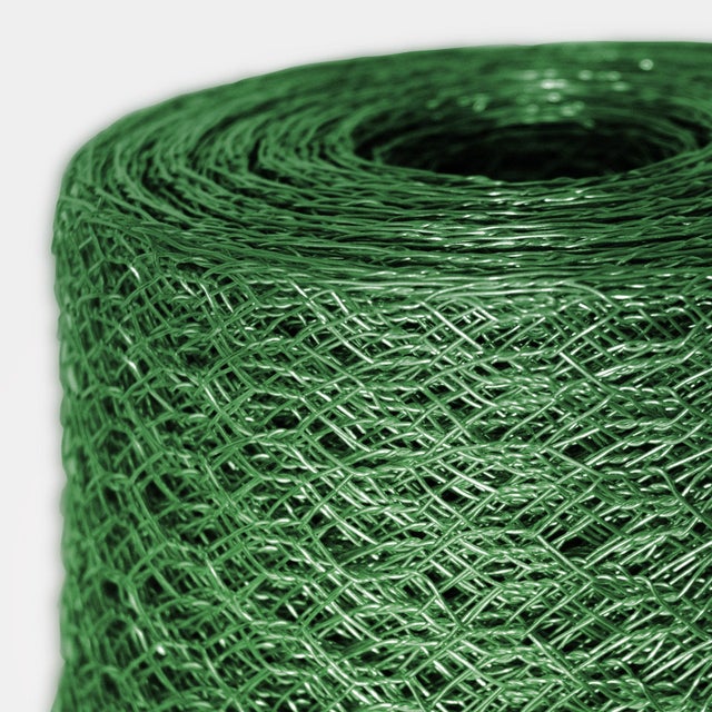 Grillage triple torsion acier vert maille hexagonale 25 mm 100 cm x 25 m