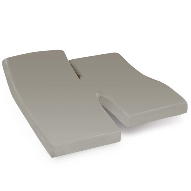 Drap housse relaxation uni 2x80x200 cm coton ALTO Chamois TPR Tête et pied relevable